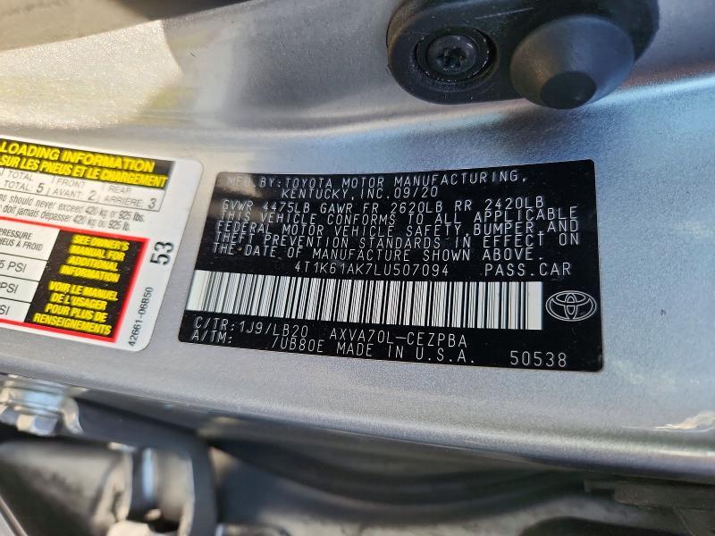 2020 Toyota Camry xse