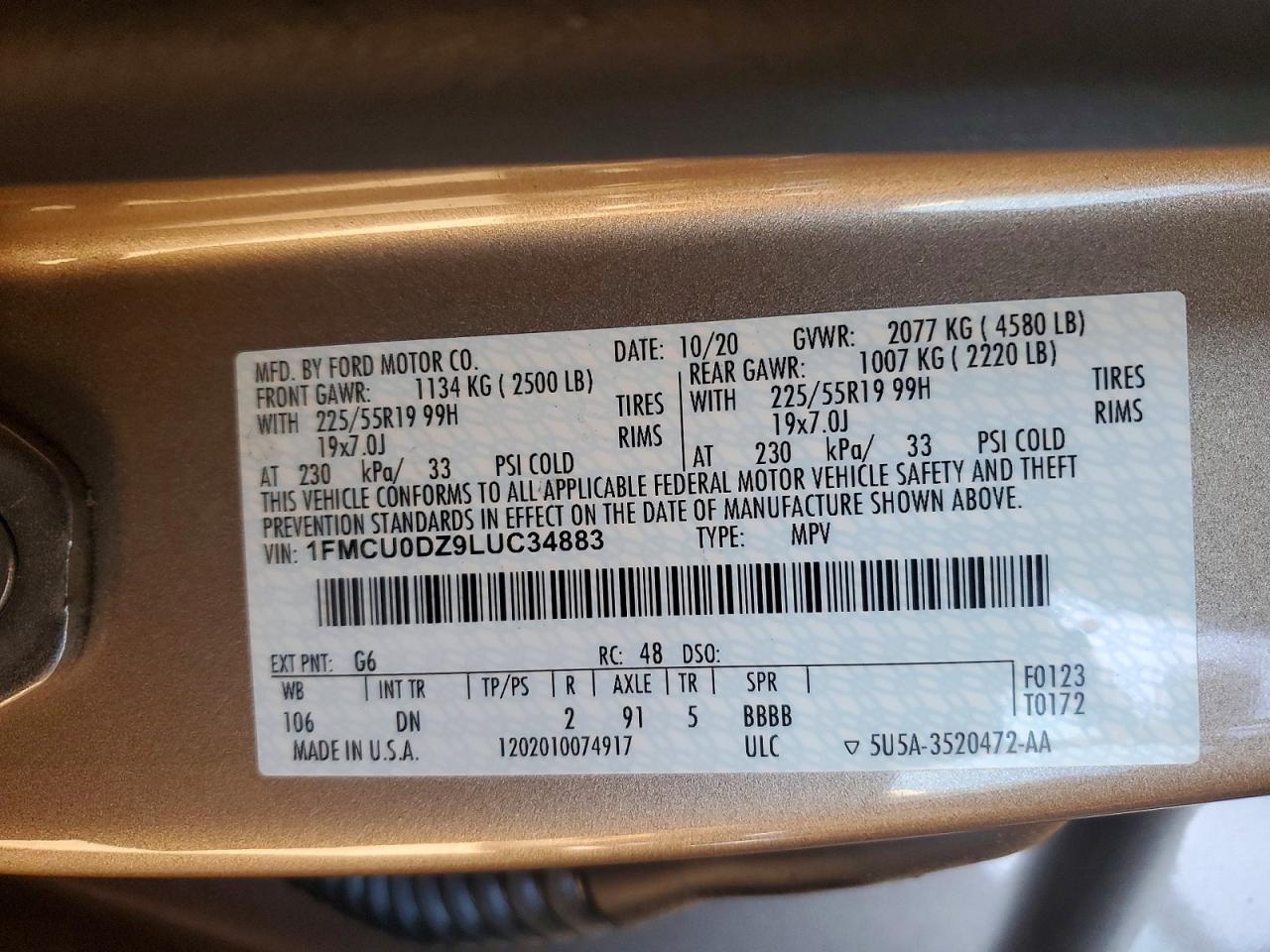 2020 Ford Escape Titanium