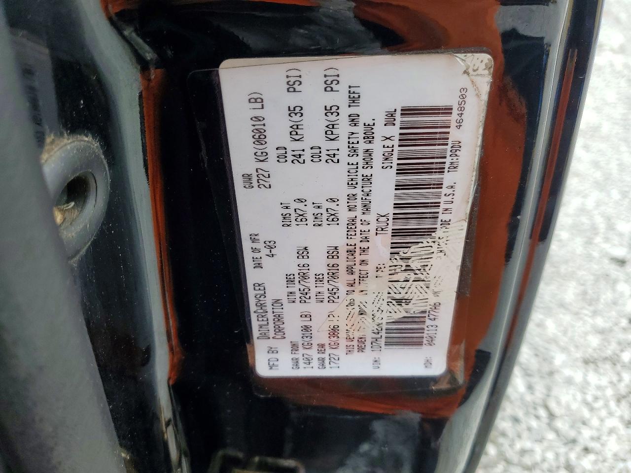 2003 Dodge Dakota slt