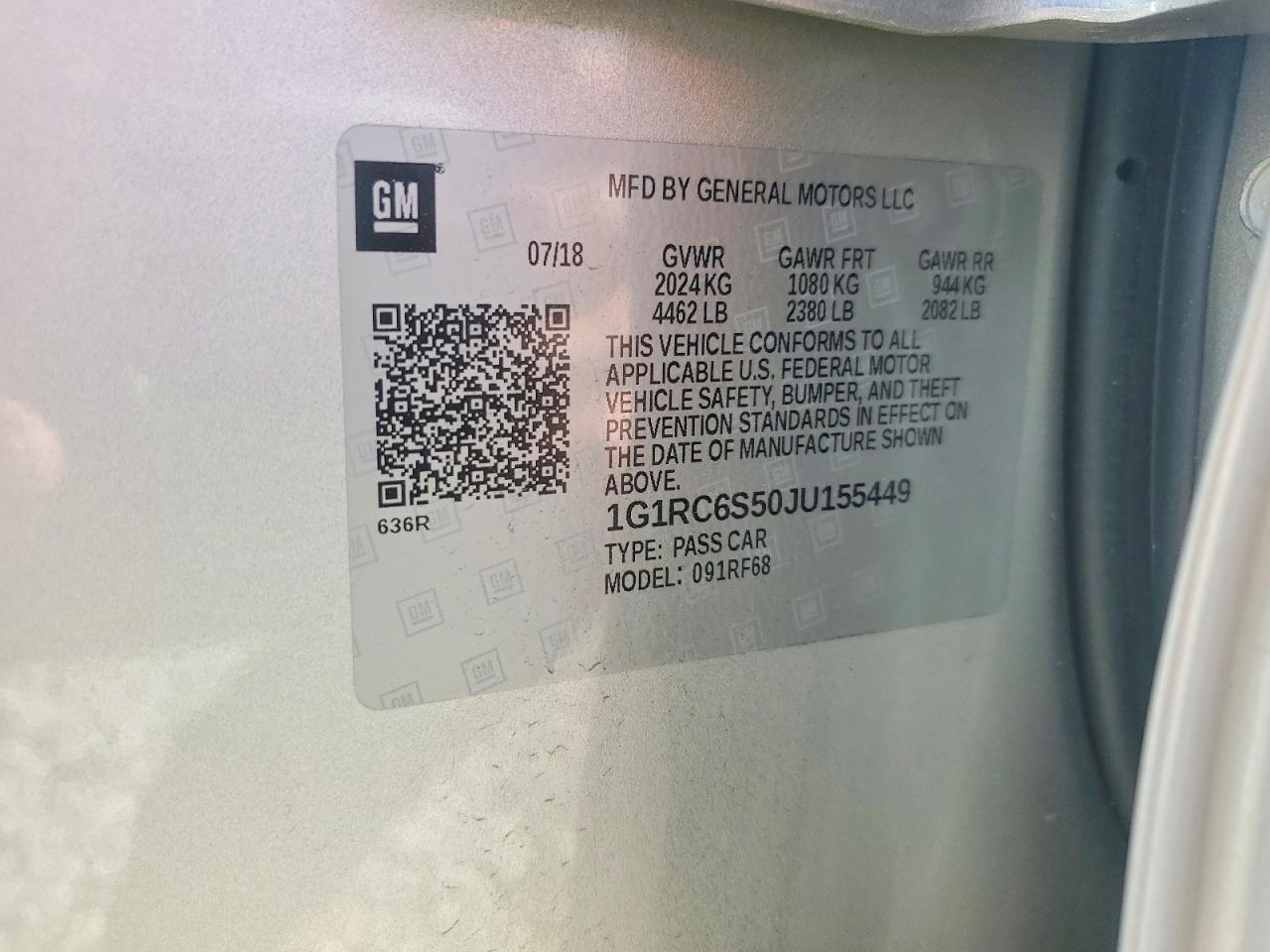 2018 Chevrolet Volt lt