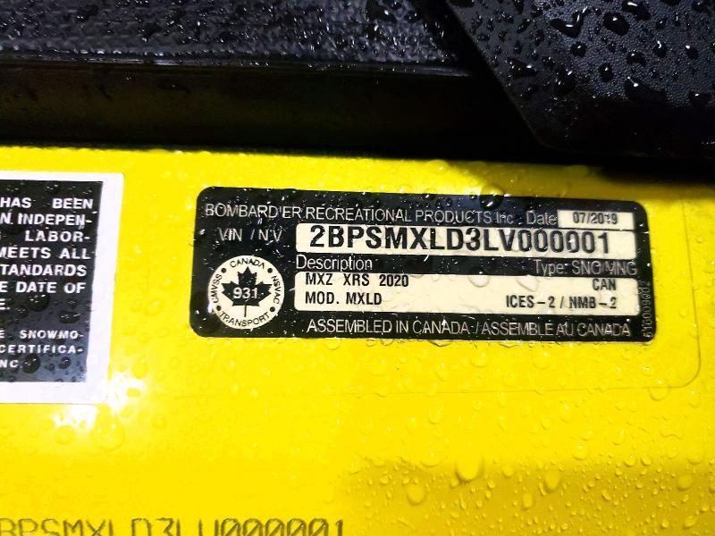 2020 Skidoo 2020 Other MXZ XRS 850