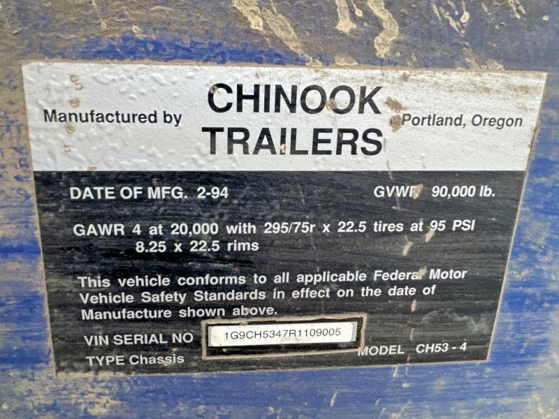 1994 Other 1994 Chinook CH53-4 Container Trailer