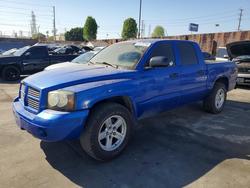 Salvage trucks for sale at Wilmington, CA auction: 2007 Dodge Dakota Quad SLT