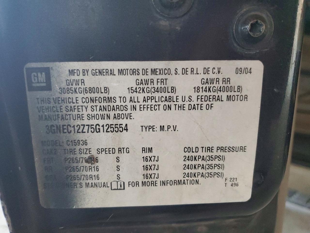 2005 Chevrolet Avalanche C1500