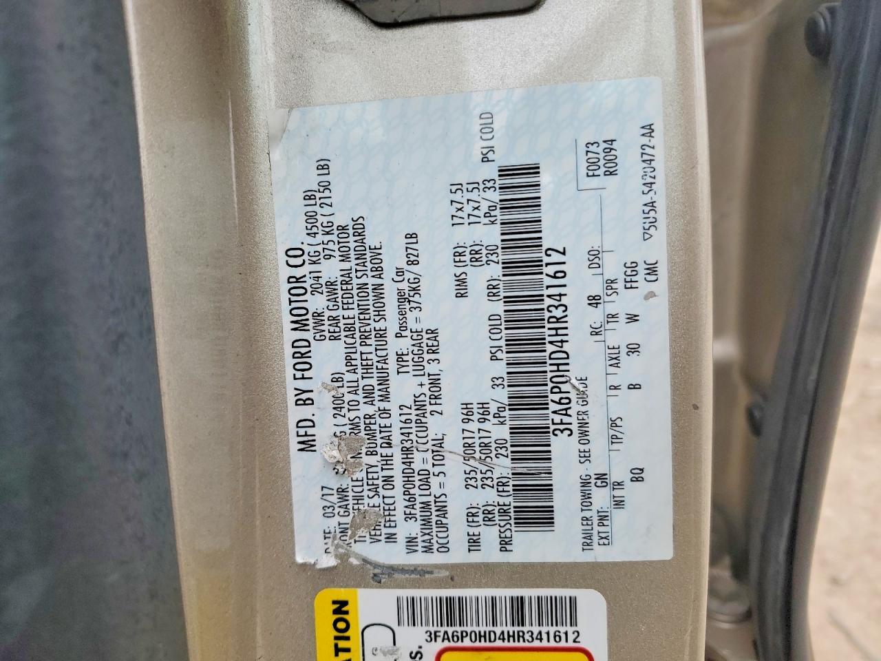 2017 Ford Fusion se