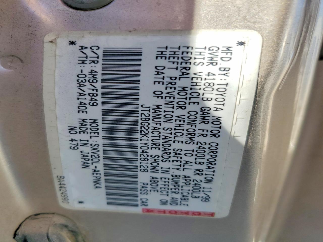 2000 Toyota Camry