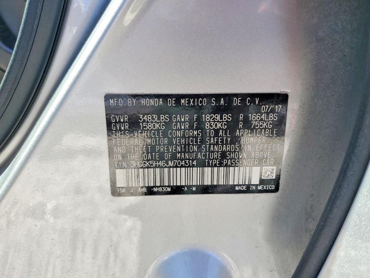 2018 Honda Fit lx