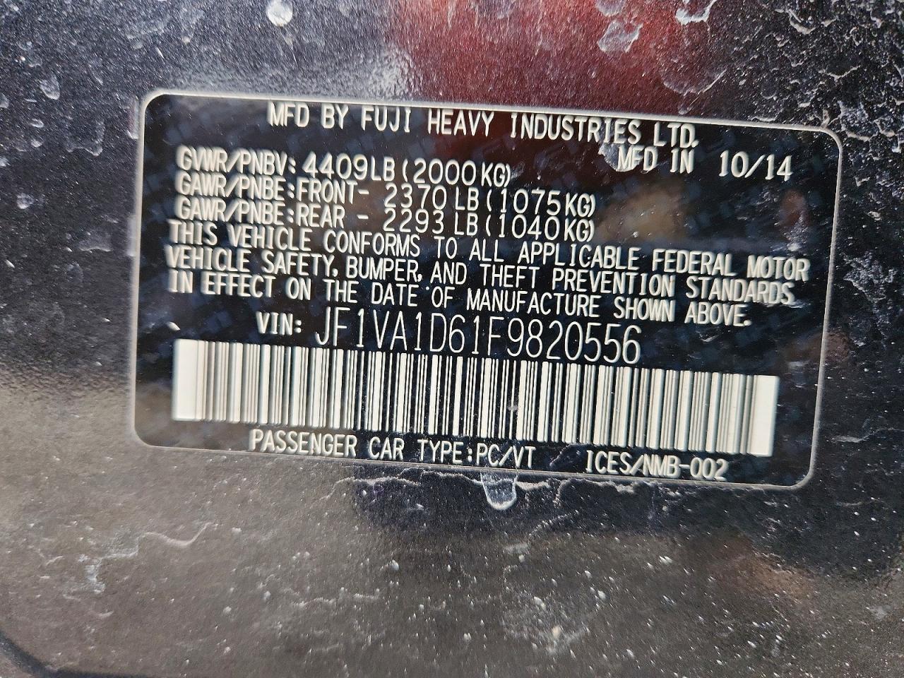 2015 Subaru Wrx Premium