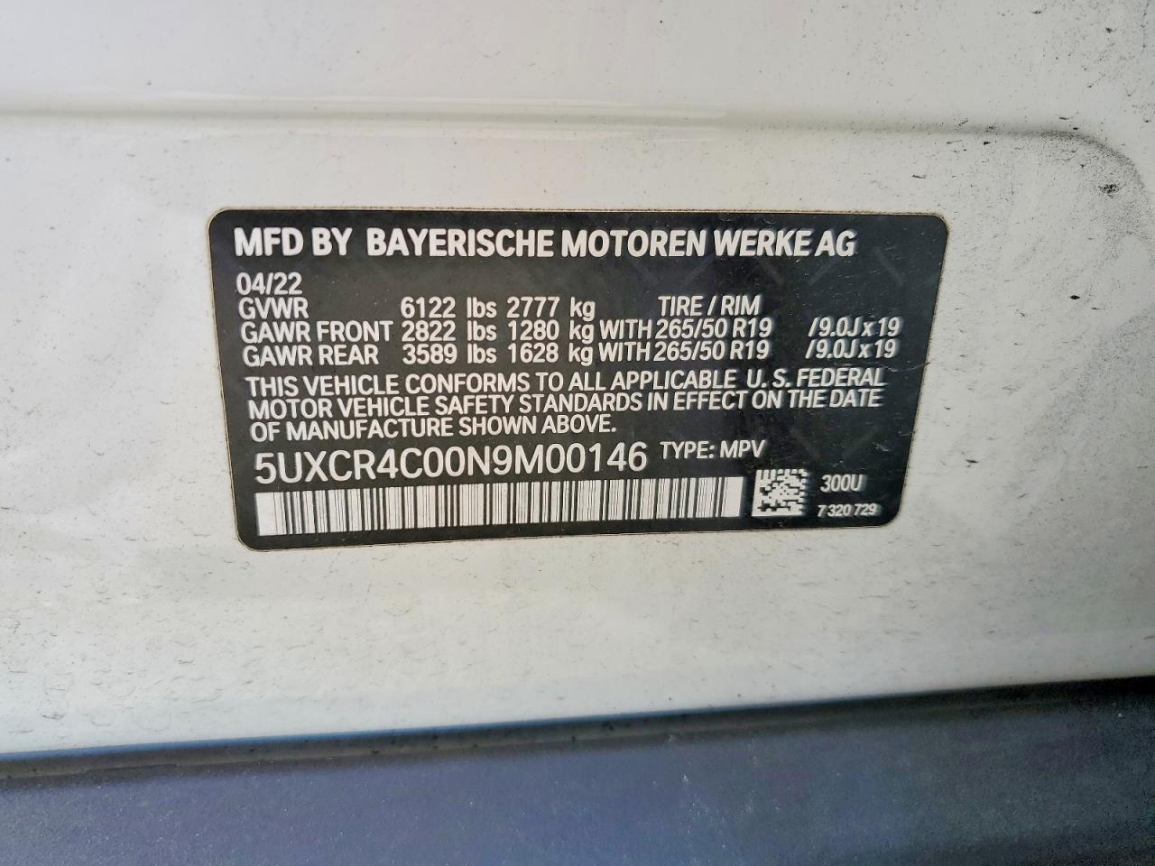 2022 BMW X5 Sdrive 40I