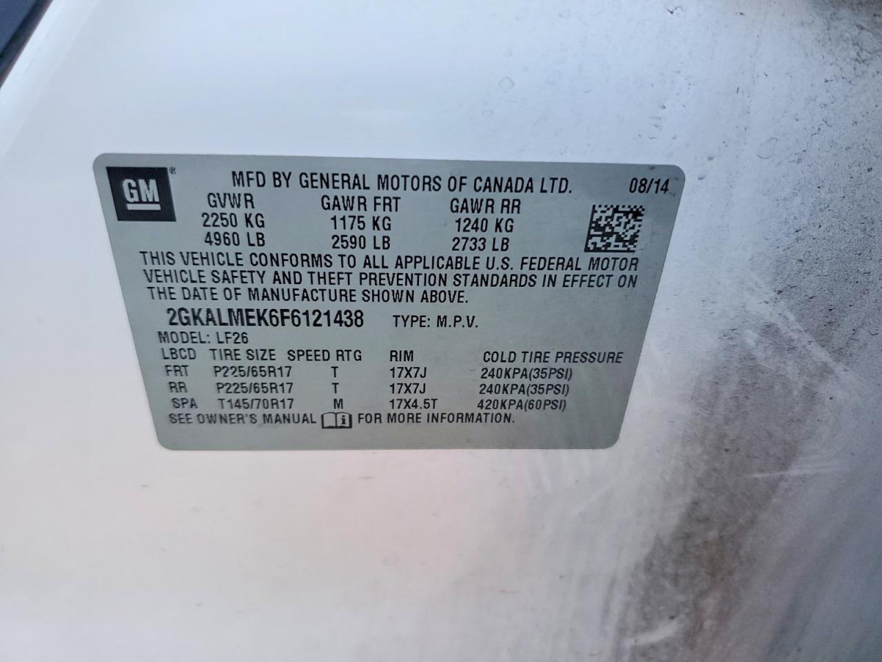2015 GMC Terrain sle