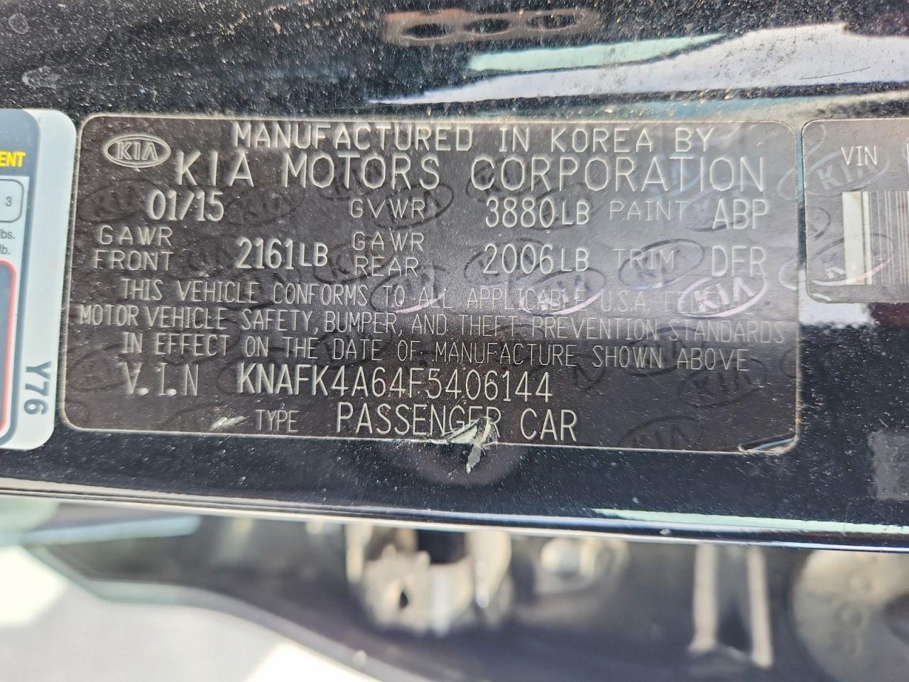 2015 KIA Forte lx