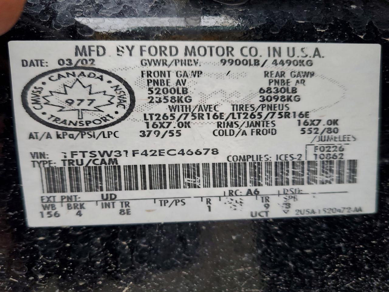 2002 Ford F350 SRW Super Duty