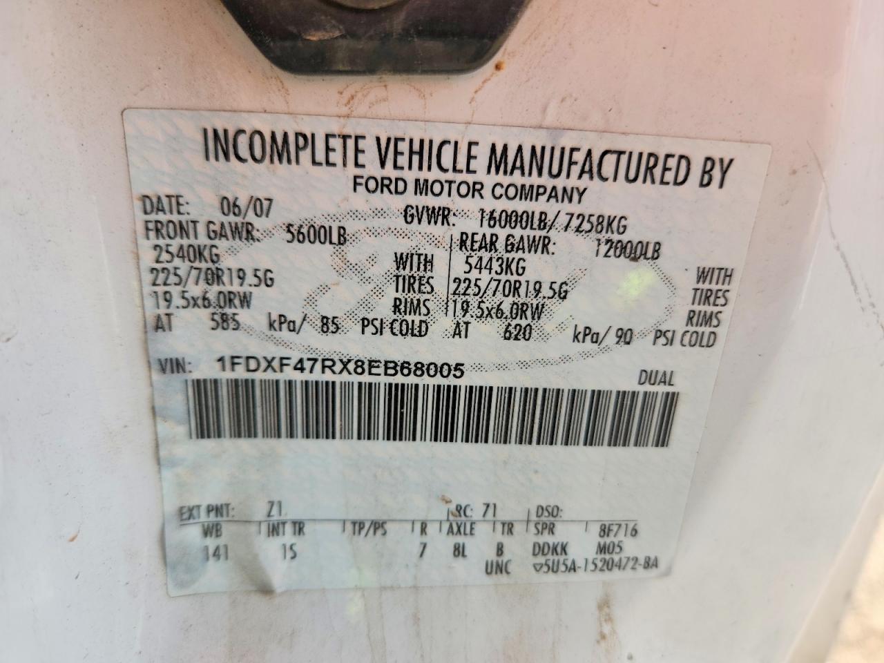 2008 Ford F450 Super Duty Utility / Service Truck