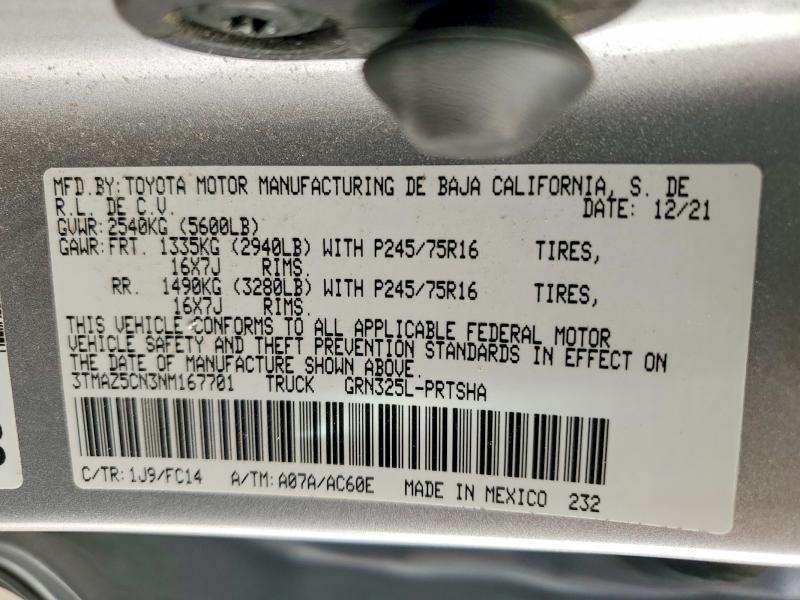 2022 Toyota Tacoma SR5 V6