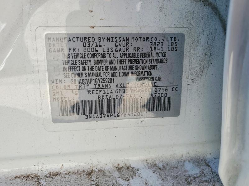 2016 Nissan Sentra sv