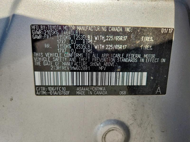 2017 Toyota Rav4 xle