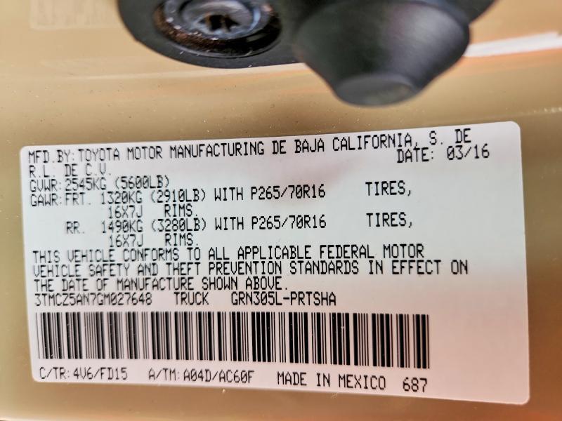 2016 Toyota Tacoma TRD OFF-Road