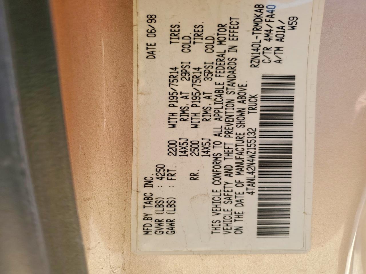 1998 Toyota Tacoma Base