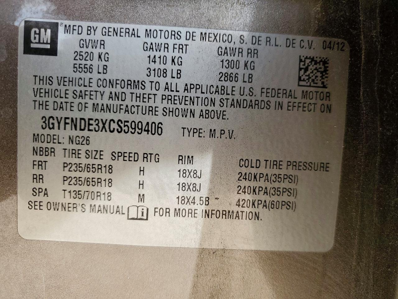 2012 Cadillac Srx Luxury Collection