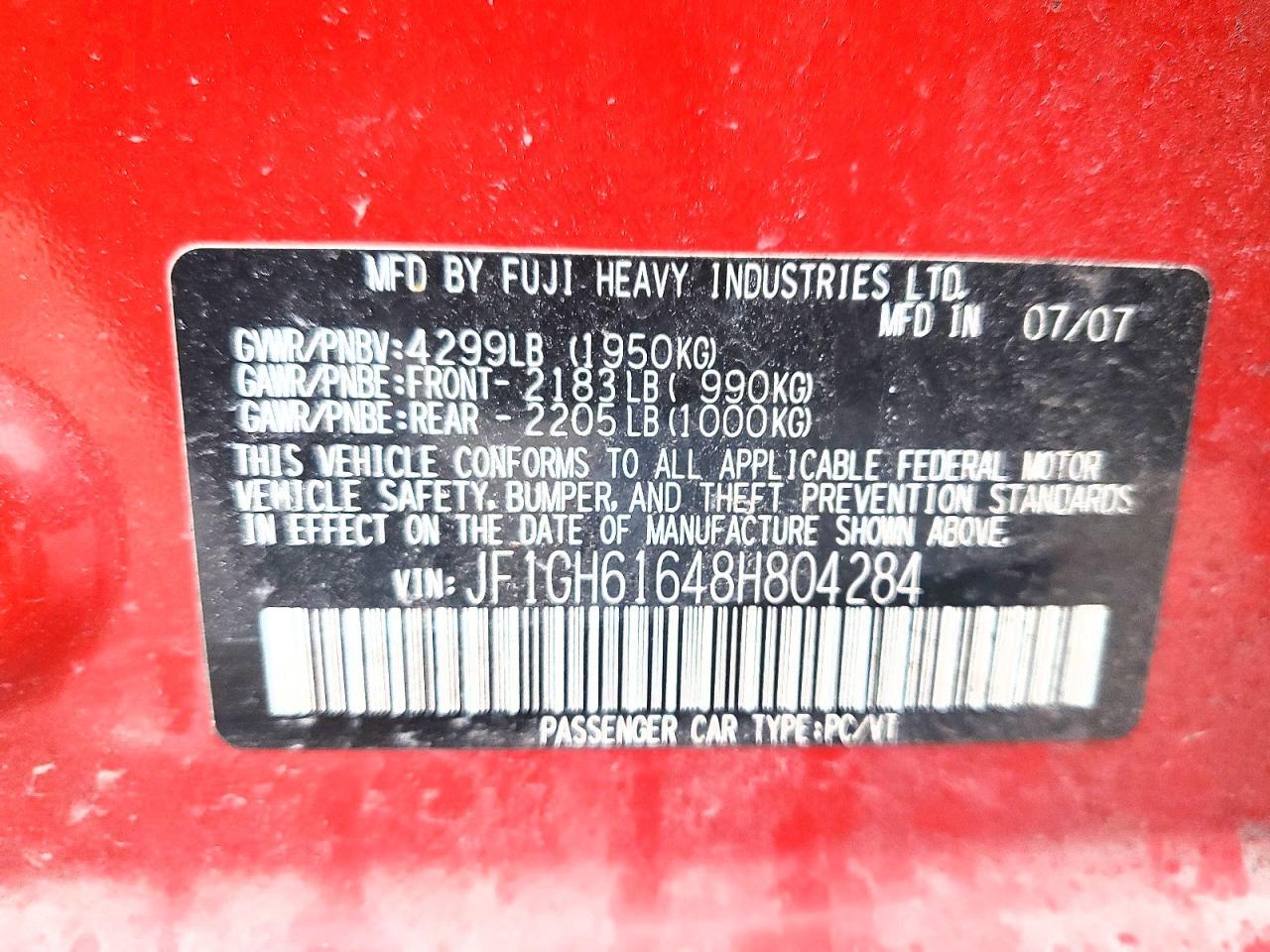 2008 Subaru Impreza 2.5i