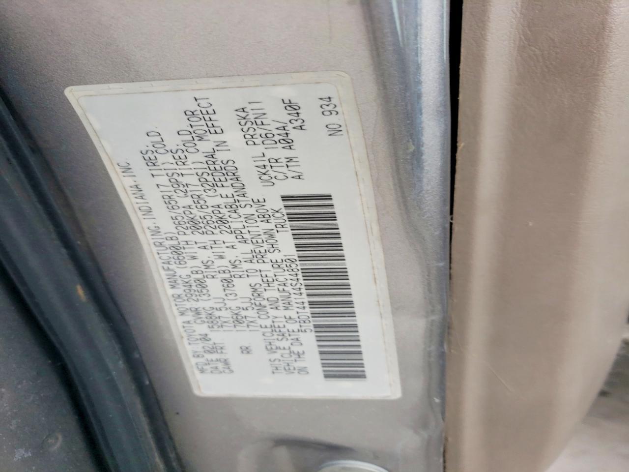 2004 Toyota Tundra SR5