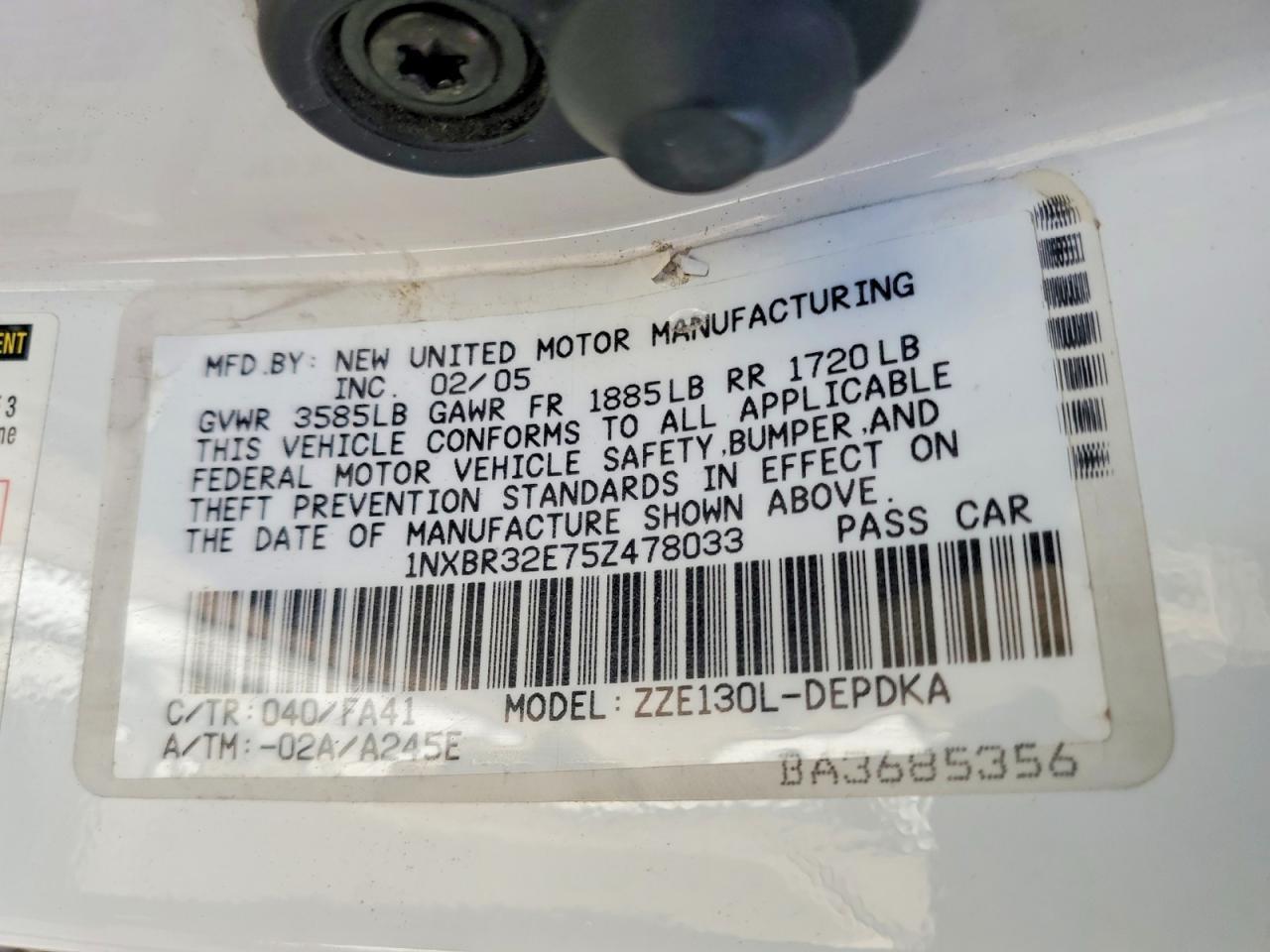 2005 Toyota Corolla ce