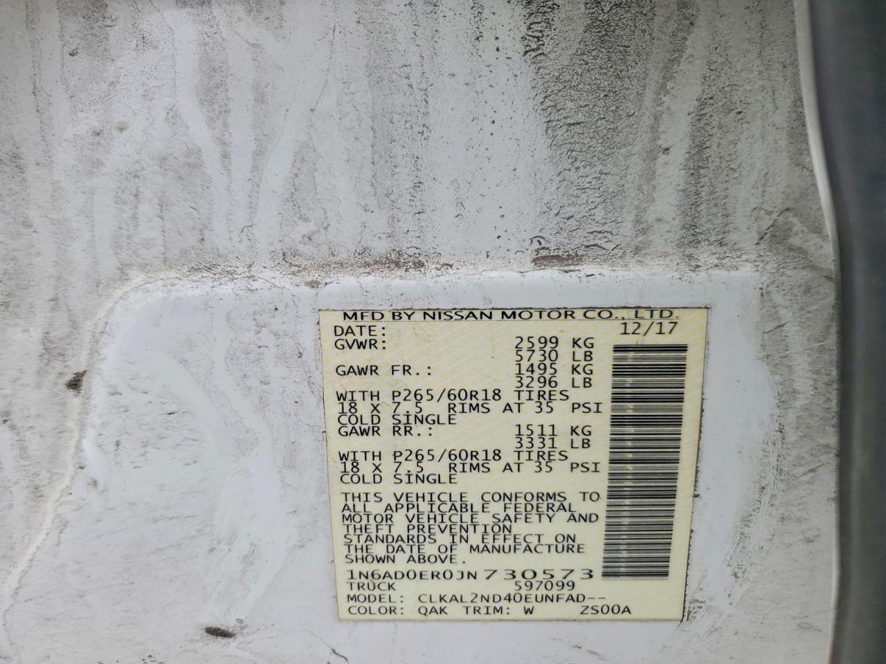 2018 Nissan Frontier SV