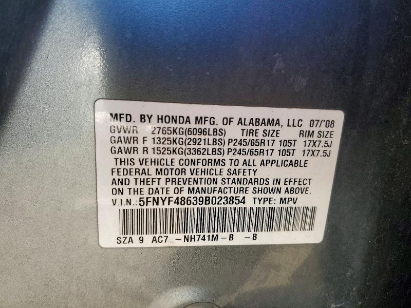2009 Honda Pilot exl