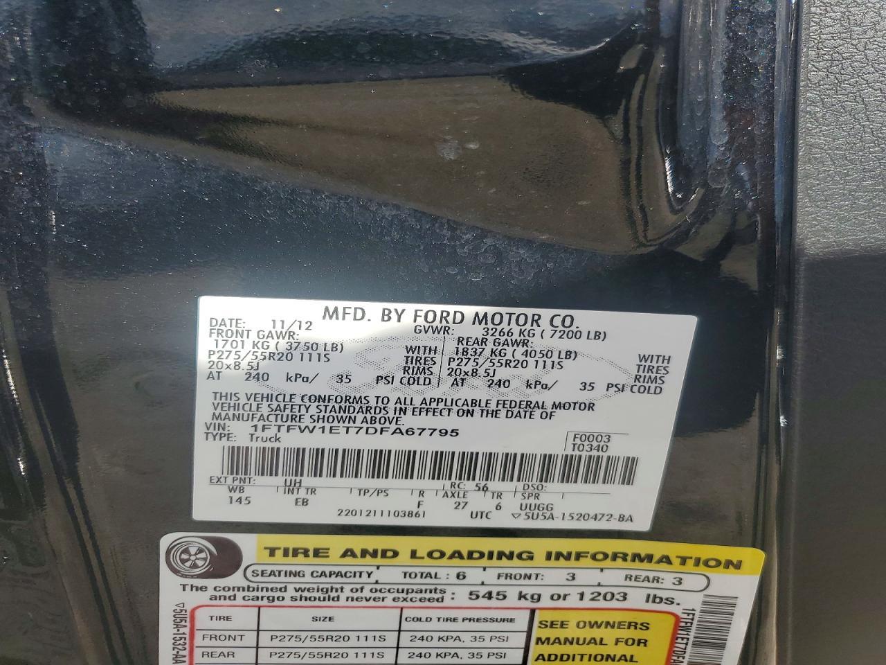 2013 Ford F150 Supercrew