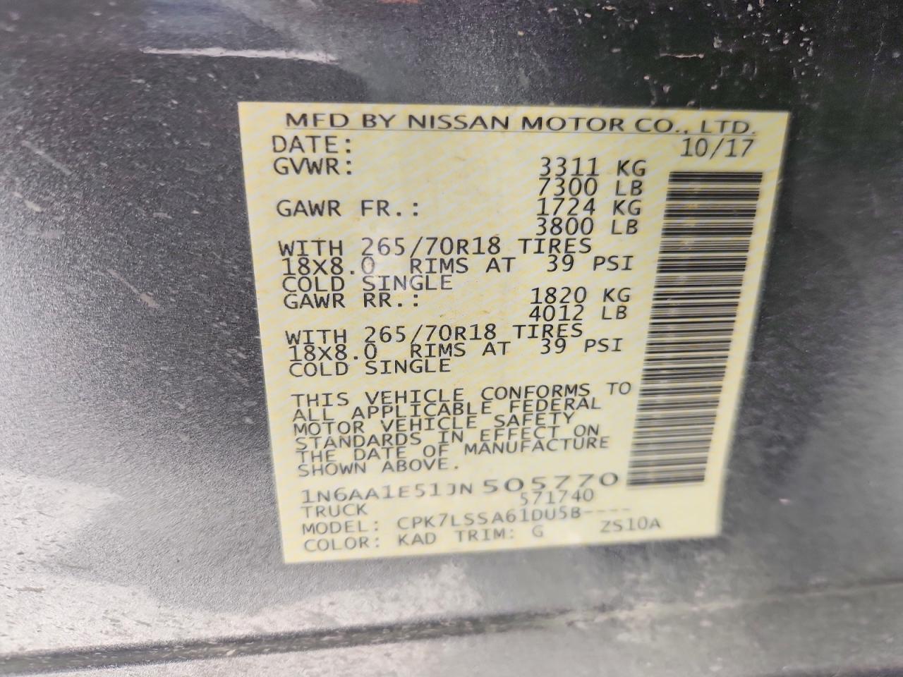 2018 Nissan Titan SV