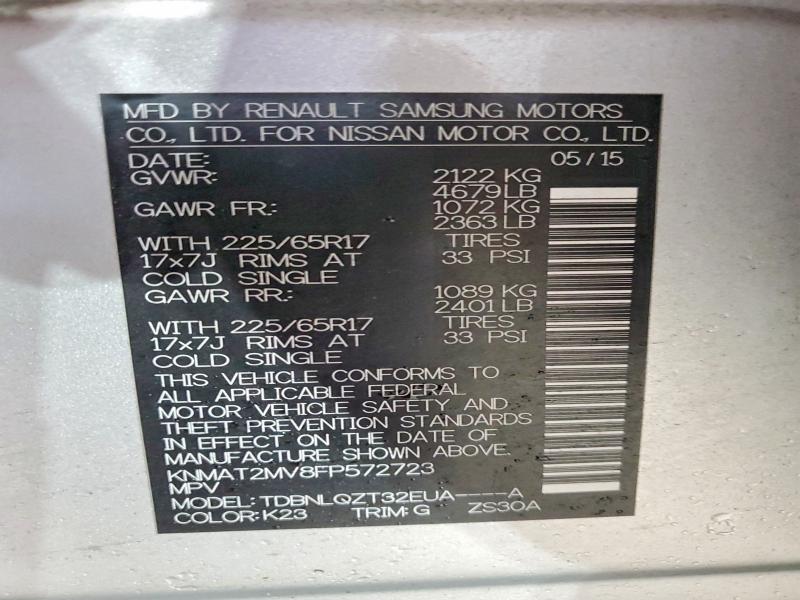 2015 Nissan Rogue sv