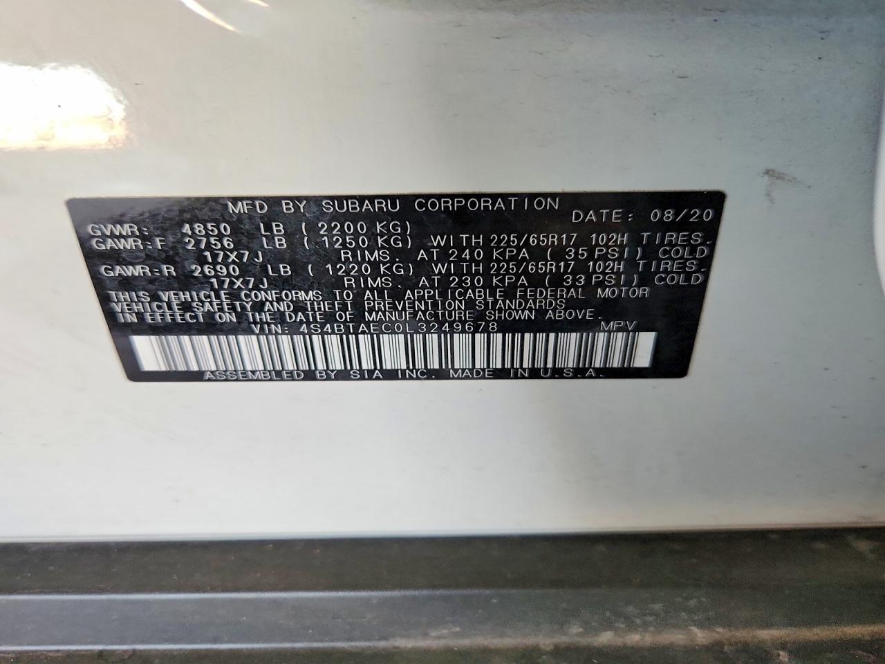 2020 Subaru Outback Premium