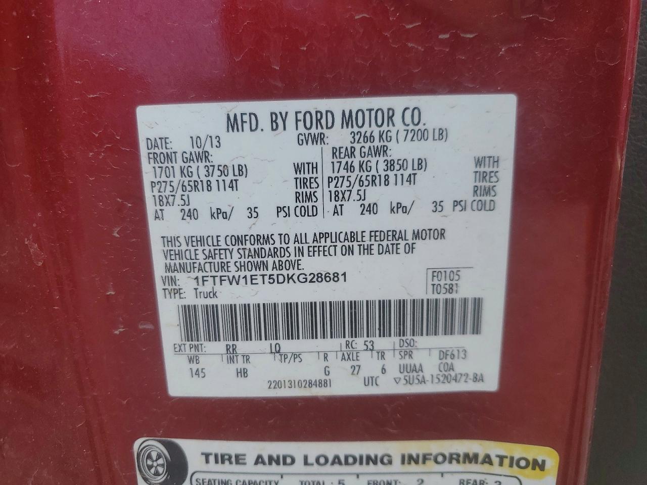 2013 Ford F150 Supercrew