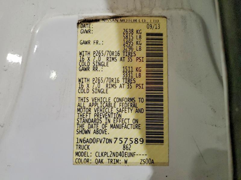 2013 Nissan Frontier sv