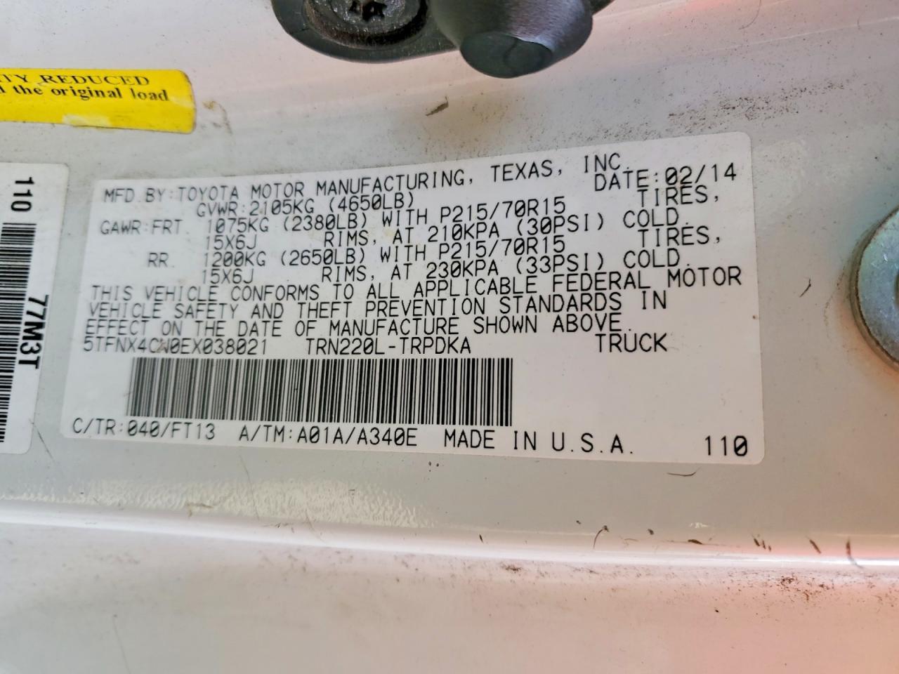 2014 Toyota Tacoma Base