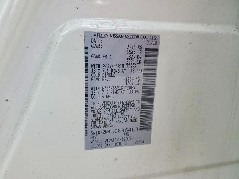 2018 Nissan Pathfinder sv