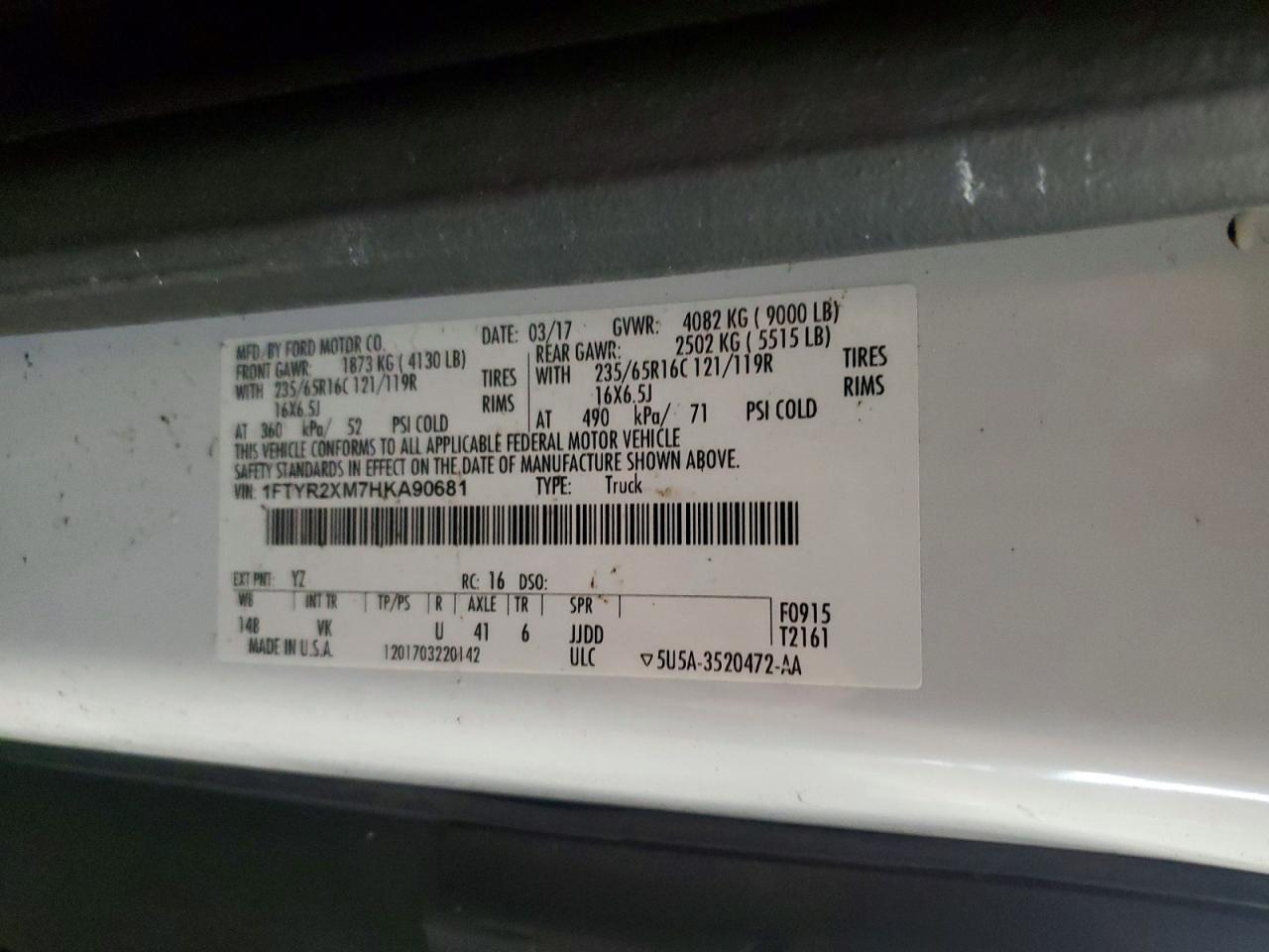 2017 Ford Transit T-250