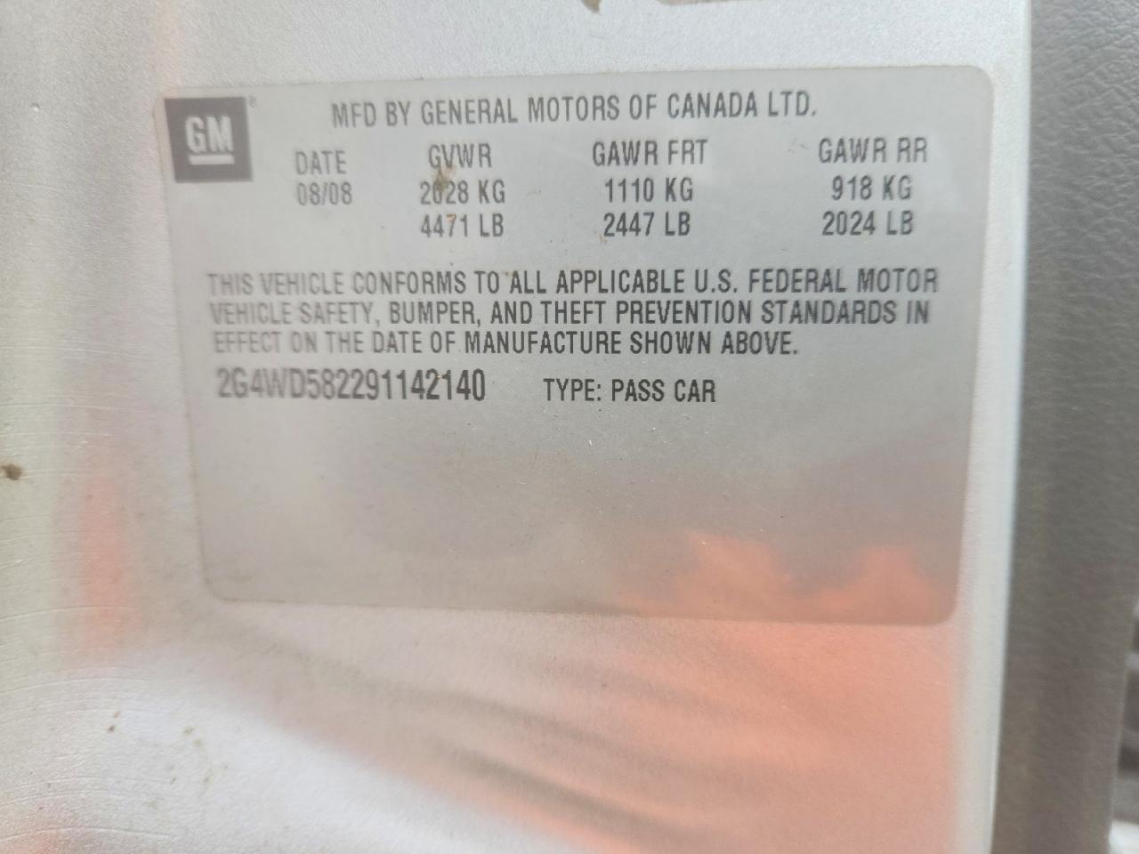 2009 Buick Lacrosse cxl