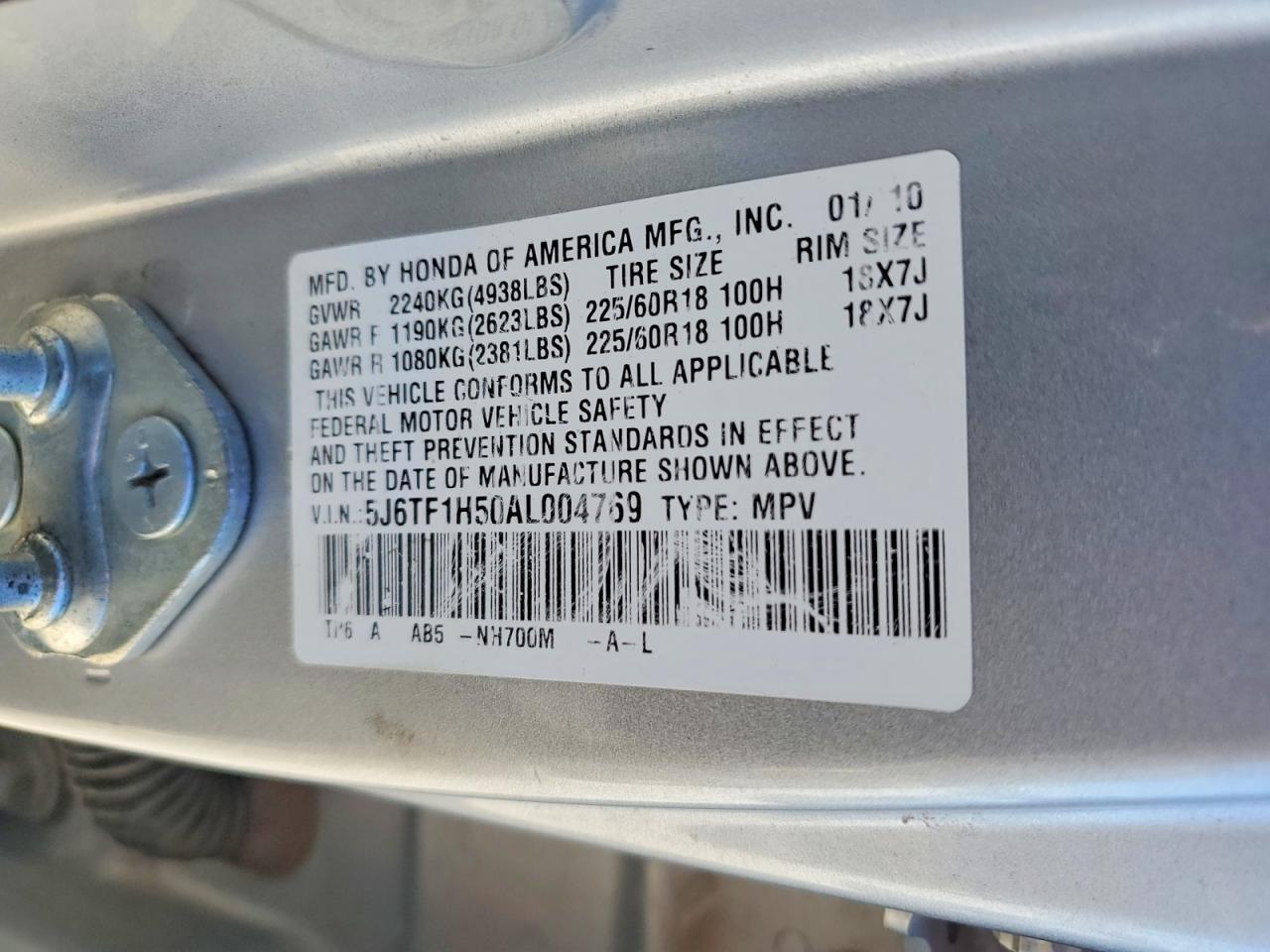 2010 Honda Accord Crosstour exl