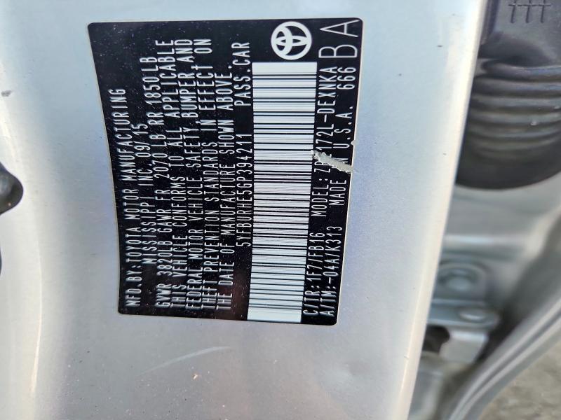 2016 Toyota Corolla le Plus