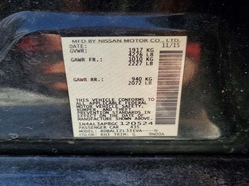 2016 Nissan Altima 2.5 sv