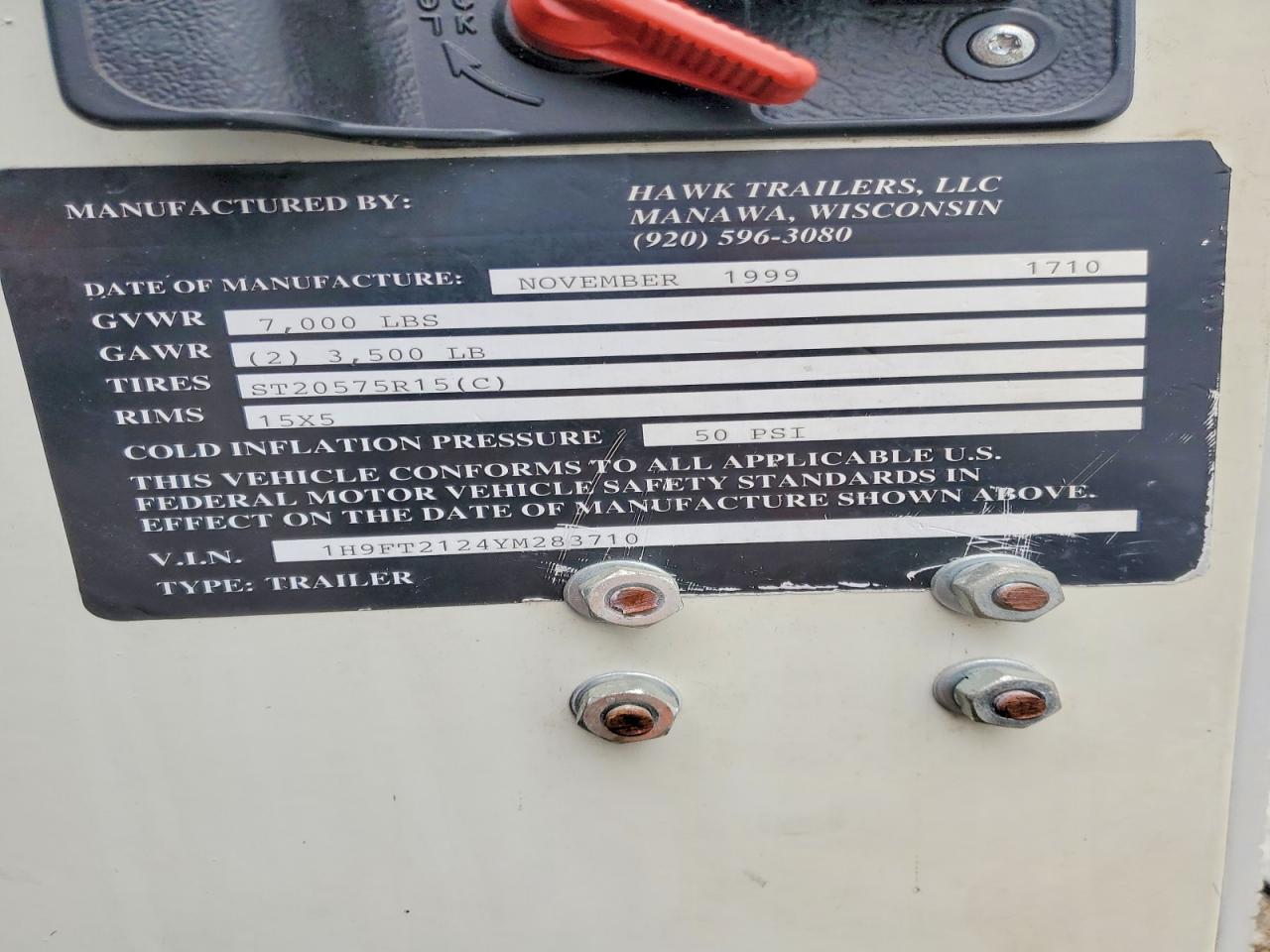 2000 Hawk Trailer Trailers