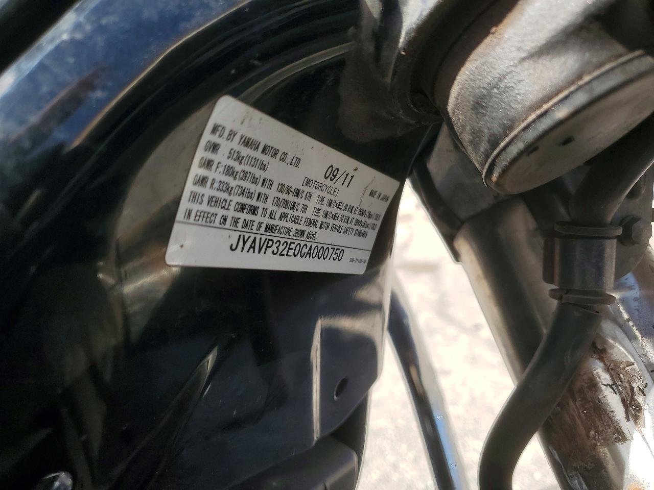 2012 Yamaha XVS1300 CT