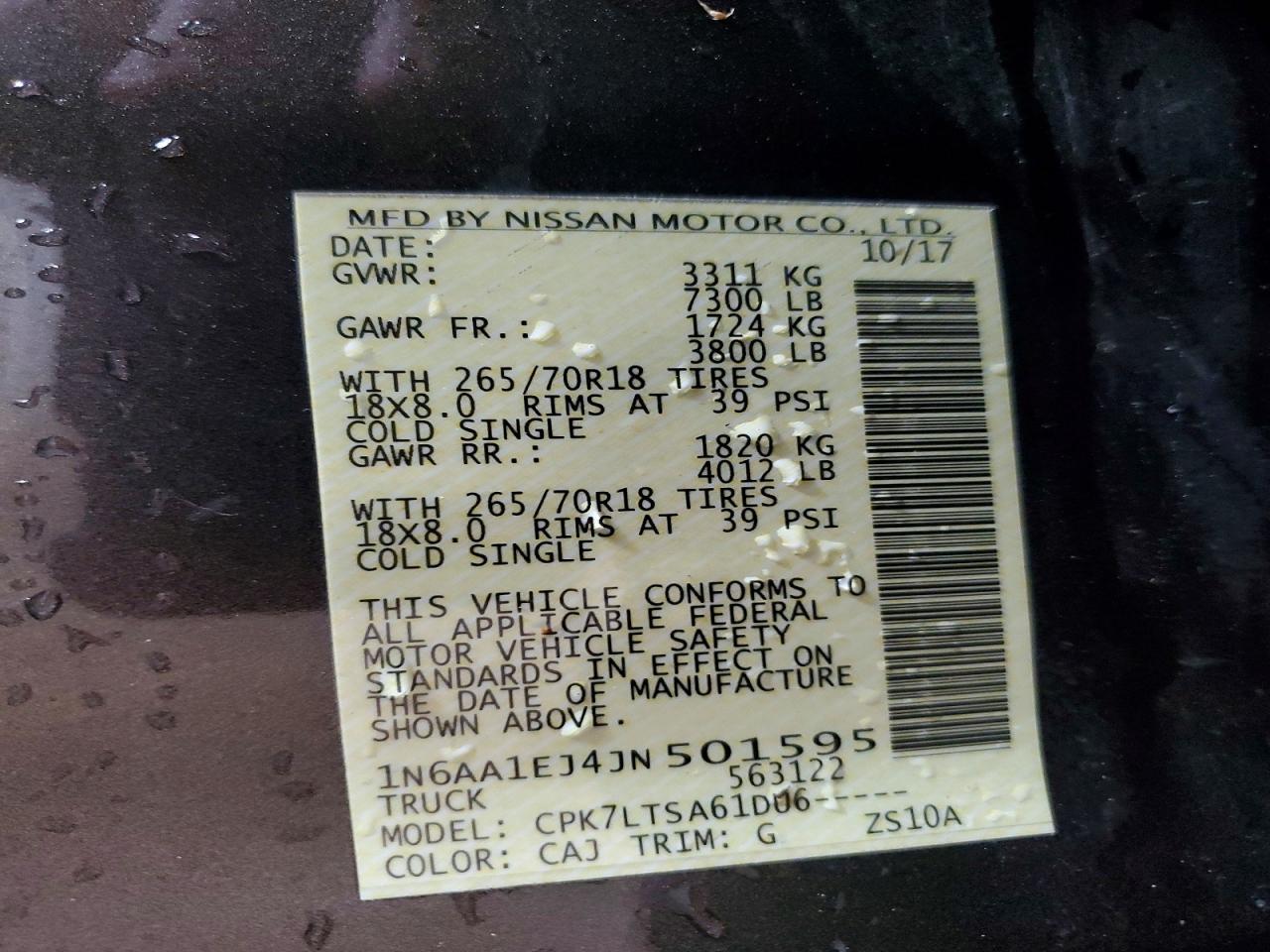 2018 Nissan Titan SV