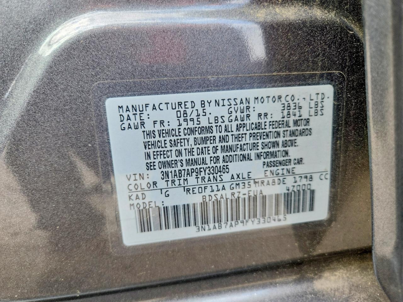 2015 Nissan Sentra sr