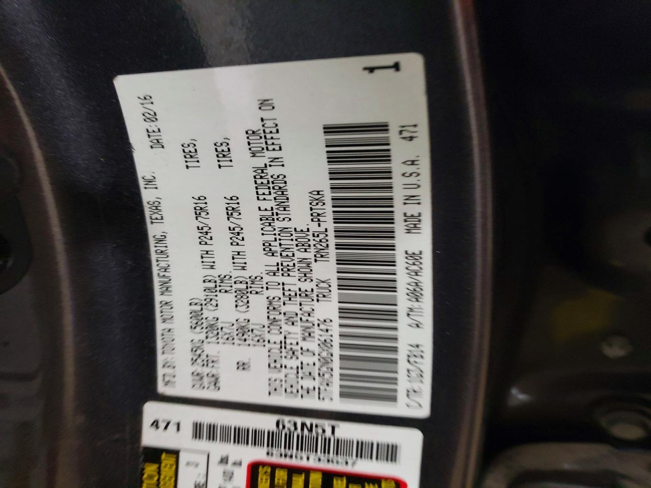 2016 Toyota Tacoma SR