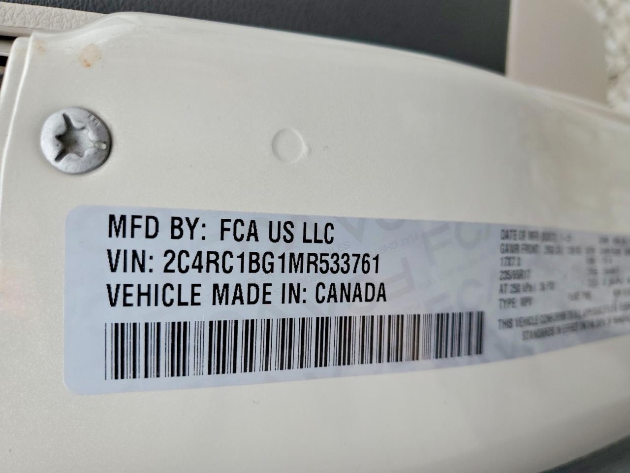 2021 Chrysler Pacifica Touring l