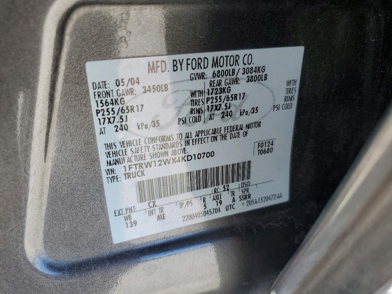 2004 Ford F150 Supercrew