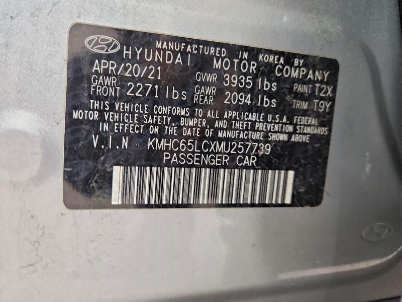 2021 Hyundai Ioniq Hybrid Blue