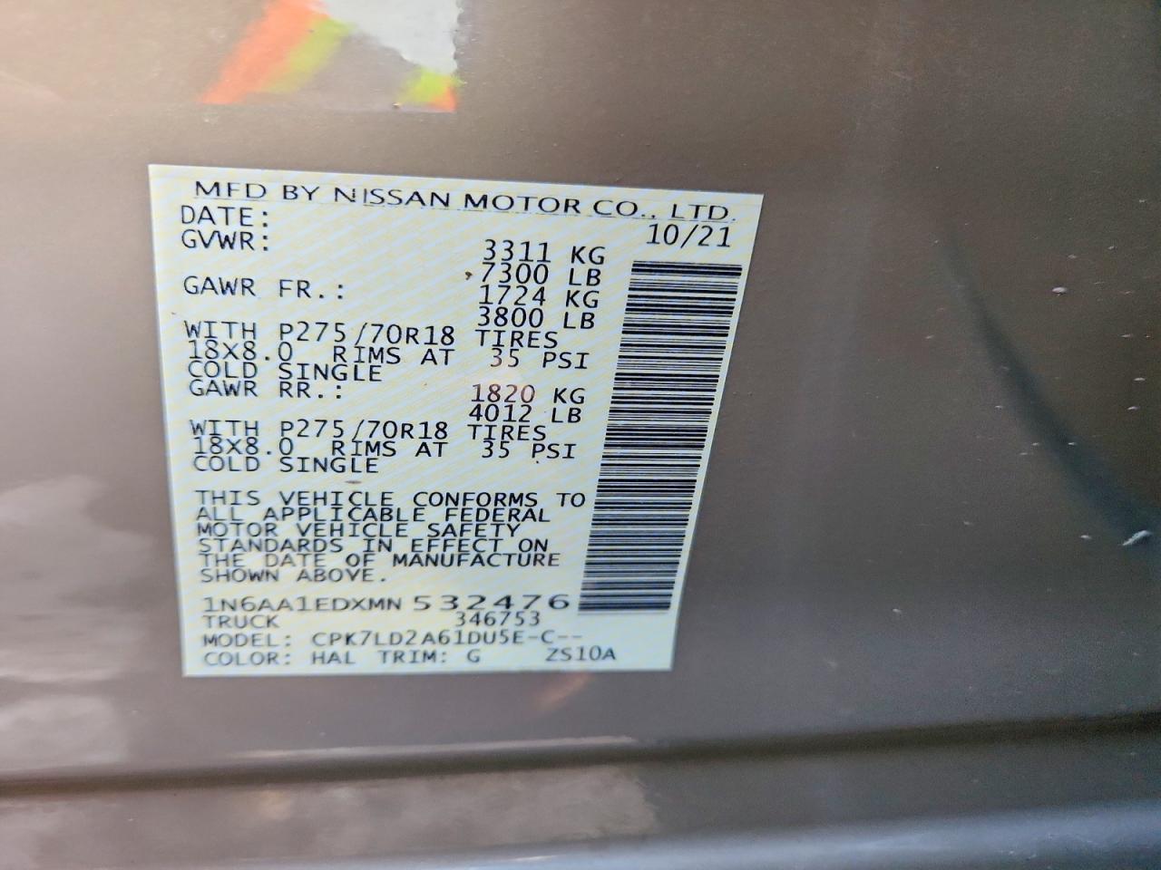 2021 Nissan Titan PRO-4X